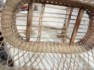 MUY ANTIGUO CARRITO BEBE MIMBRE B E