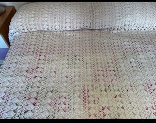 COLCHA GANCHILLO HECHA A MANO