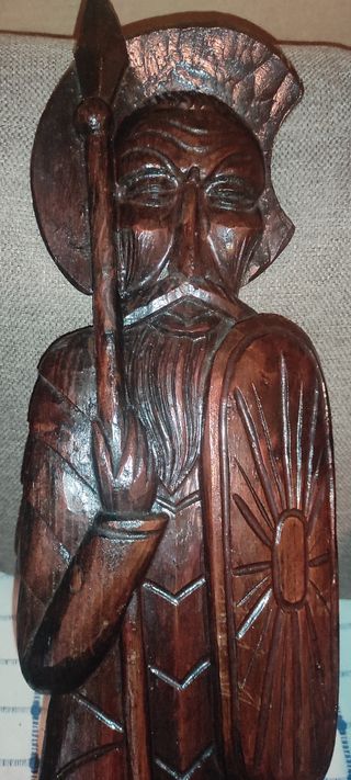 Quijote Sancho madera