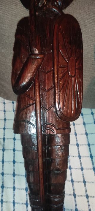Quijote Sancho madera