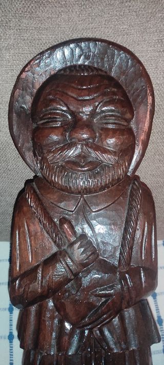 Quijote Sancho madera