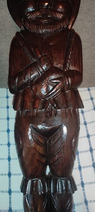 Quijote Sancho madera