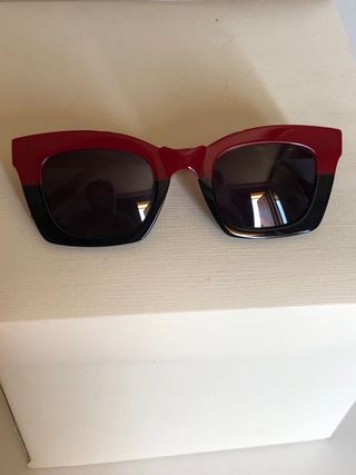 Occhiale sole bicolorerosso nero