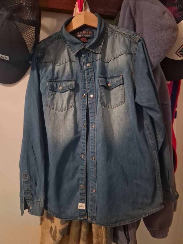 Camisa niño manga larga vaquera 8-9 añod