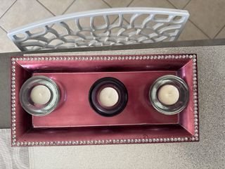 Portacandelle set 3 candelle