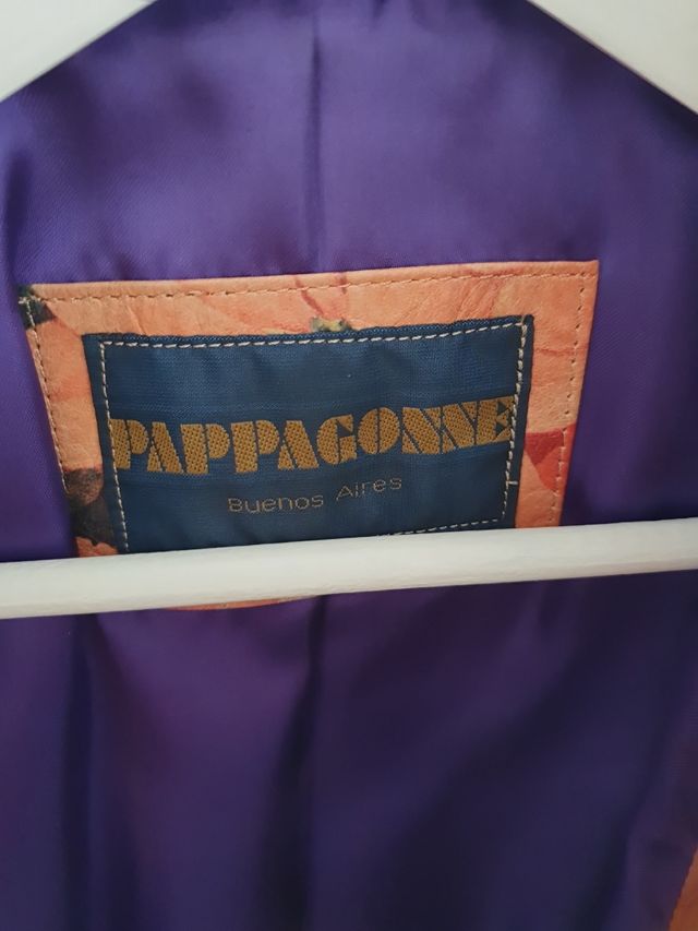 Chaqueta piel vintage estampada