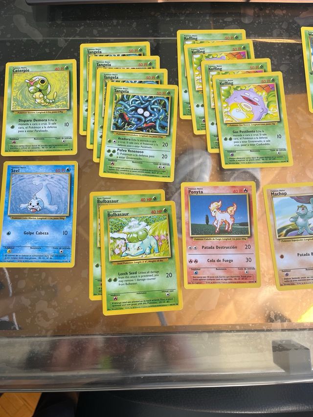 Cartas Pokemon base set 1999
