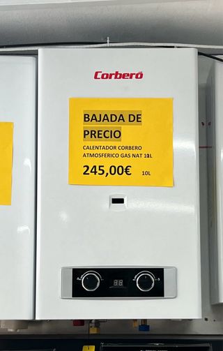 Calentador Corbero Atmosferico Gas Natural 10L