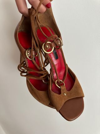 Zapatos sandalia tacon carolina herrera