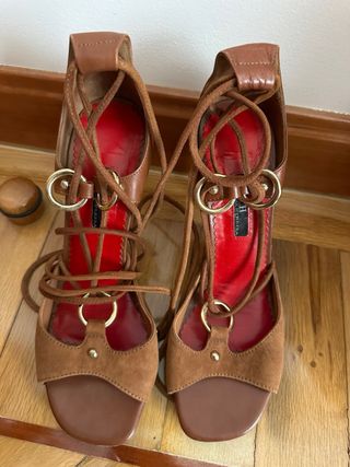 Zapatos sandalia tacon carolina herrera