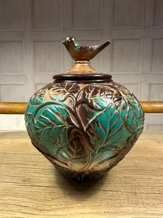 Jarrón Ornamental Tapadera