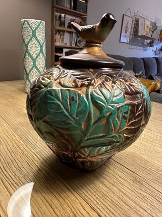 Jarrón Ornamental Tapadera