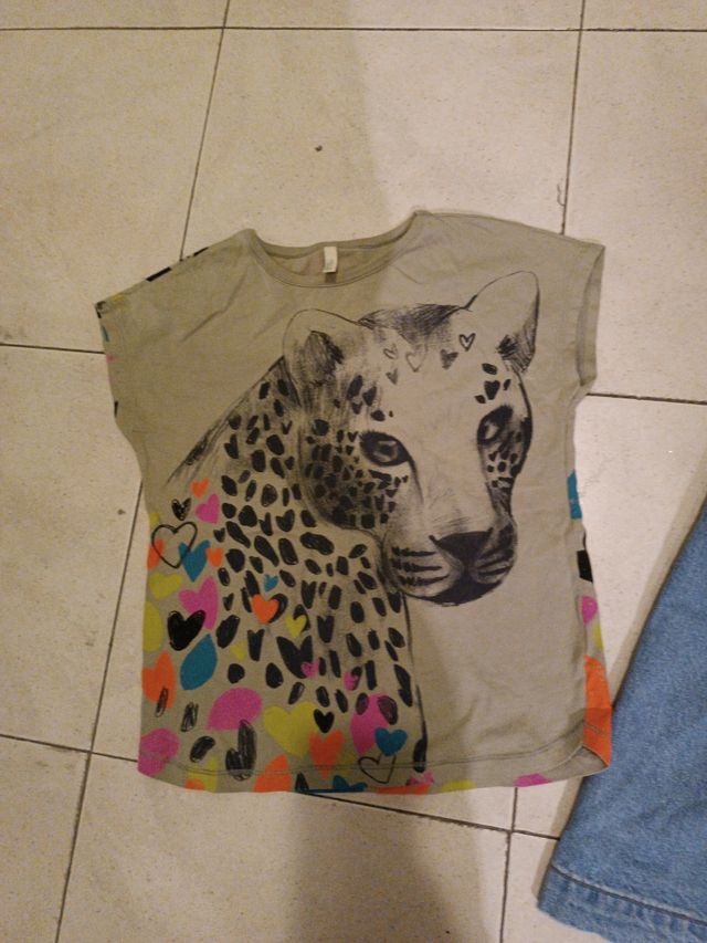 Conjunto de vestido vaquero y camiseta