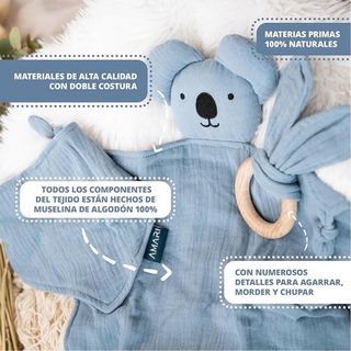 Paño mimos con mordedor y babero SIN ESTRENAR