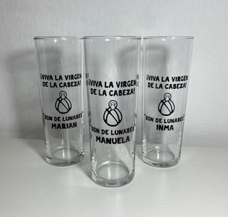 Vasos de tubo personalizados romeria