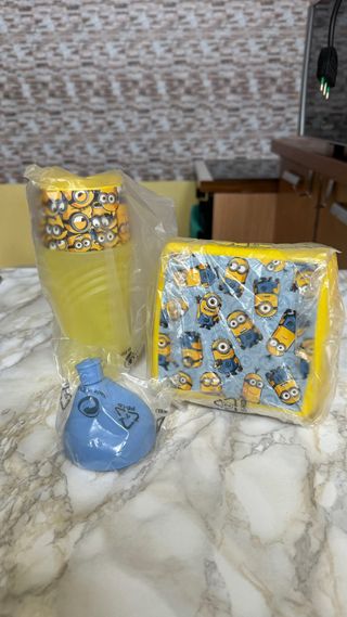 SET MINIONS  FIASCHETTA  PORTAMERENDA