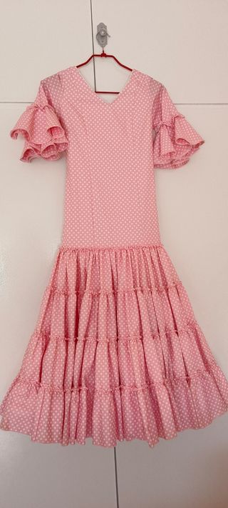 Traje de gitana niña nuevo. Regalo mantón a juego