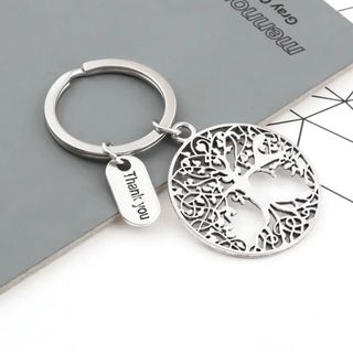 Llavero de metal del árbol de la vida.
