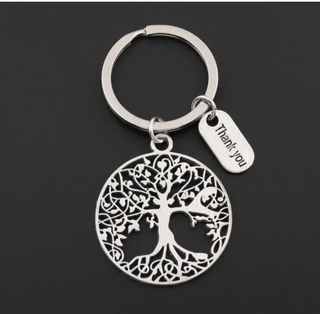 Llavero de metal del árbol de la vida.