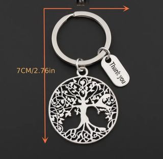 Llavero de metal del árbol de la vida.