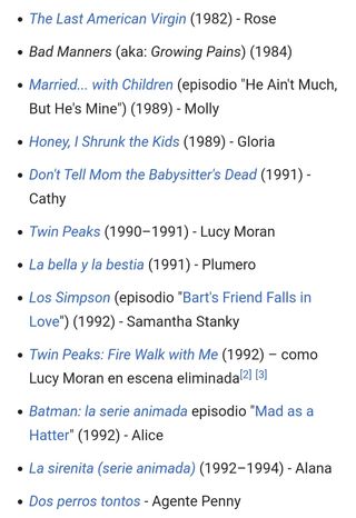 Autógrafo TWIN PEAKS actriz Kimmy Robertson
