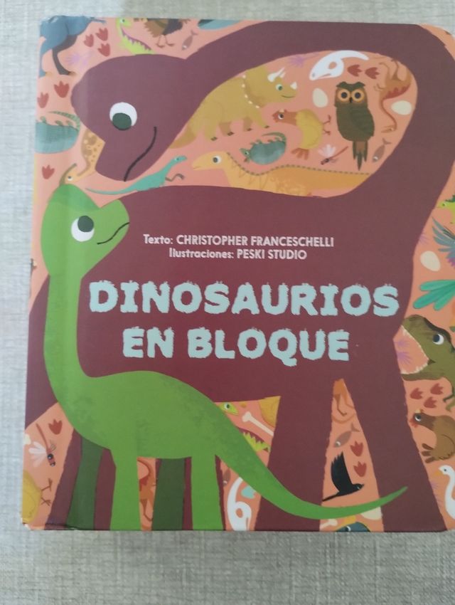 Libro dinosaurios en bloque 