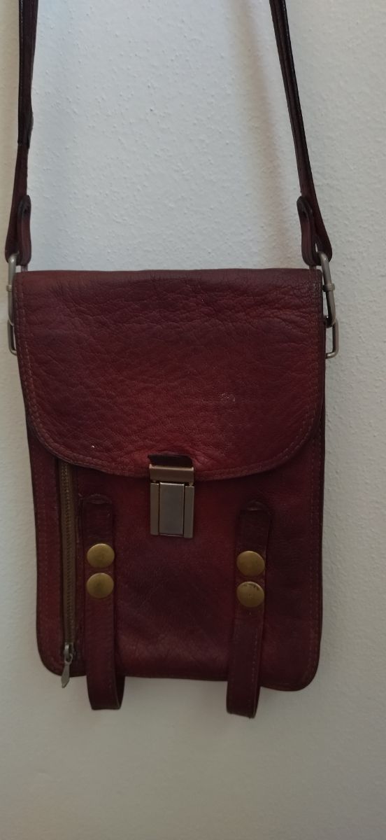 Tracolla unisex in pelle anni 70