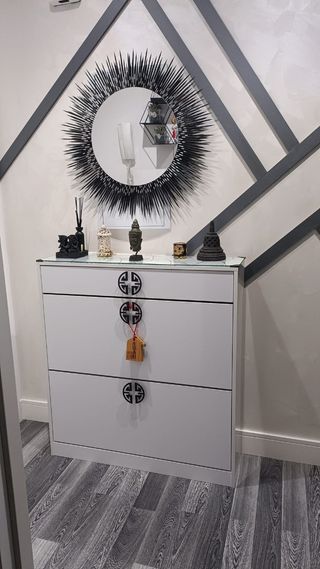 Espejo negro y plata XXXL