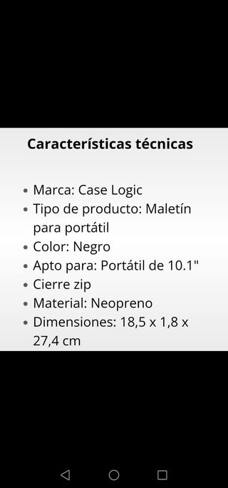 Maletín para portàtil Case lògic de 10,1"