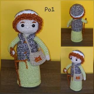 Belén de crochet (PASTOR y 2 OVEJAS)