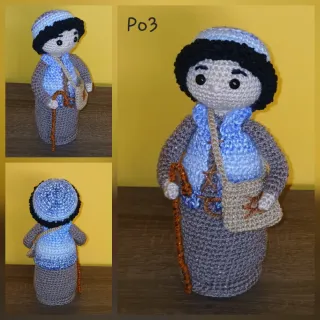 Belén de crochet (PASTOR y 2 OVEJAS)