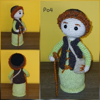 Belén de crochet (PASTOR y 2 OVEJAS)