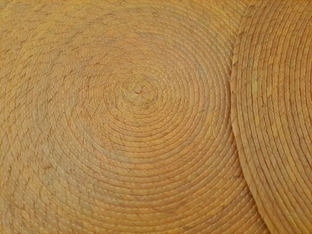 6 manteles individuales ratan trenzado