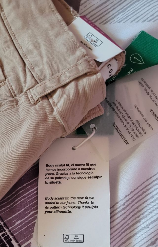Pantalón Cortefiel esculpe silueta T36