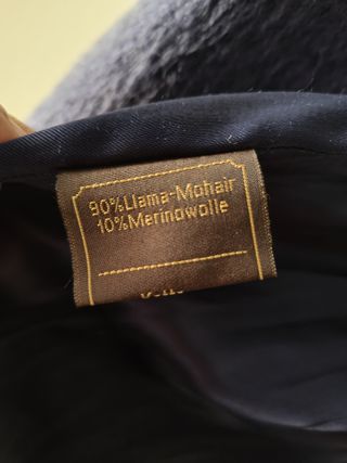 Abrigo vintage de lana color morado para mujer