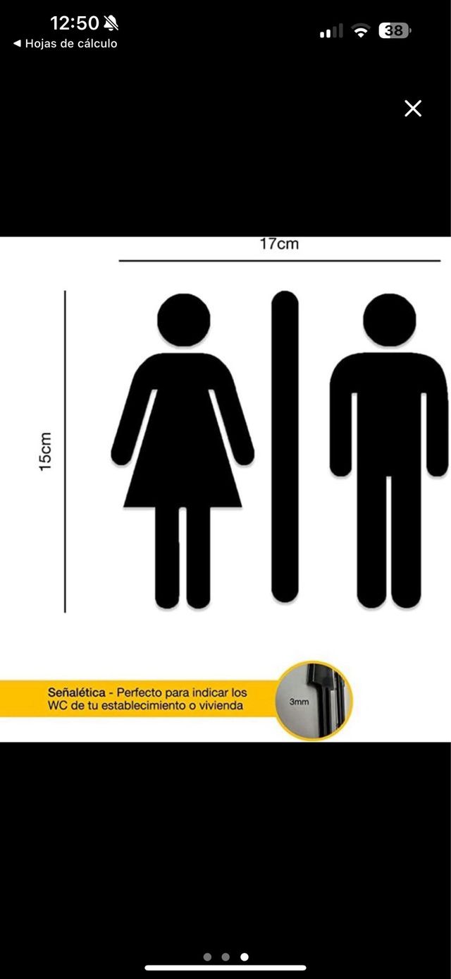 Cartel para Baño | Hombre + Mujer