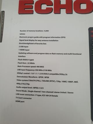 Receptor Satélite Digital HD DVB-S/S2