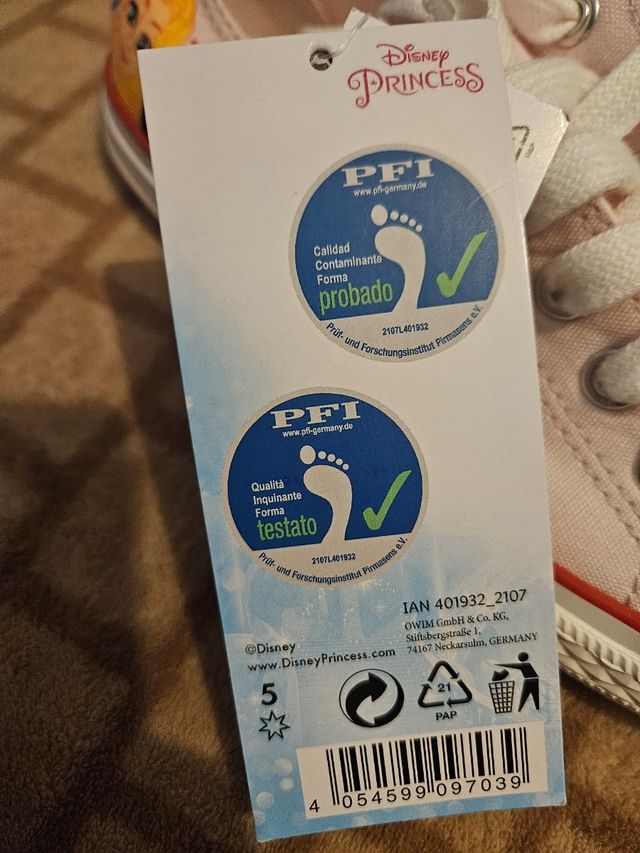 Deportivas para niña princesas cada una 7e