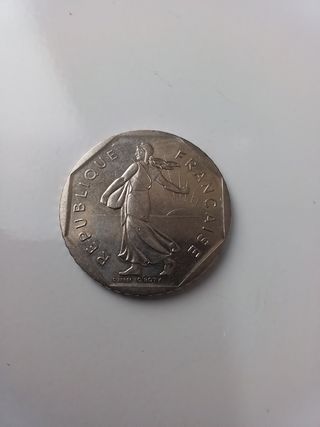 Dos francos franceses moneda