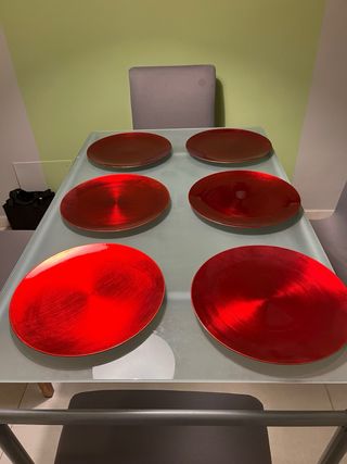 Sottopiatti rossi natale!!