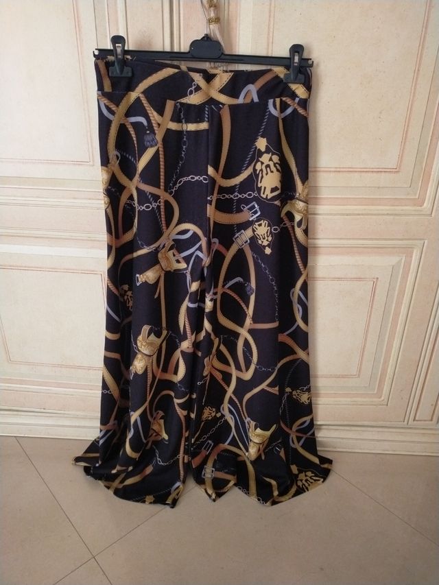 Gonna pantalone stampata