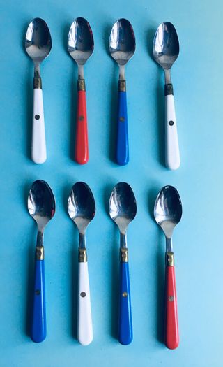 Set 6 cucchiaini 1960 vintage inox