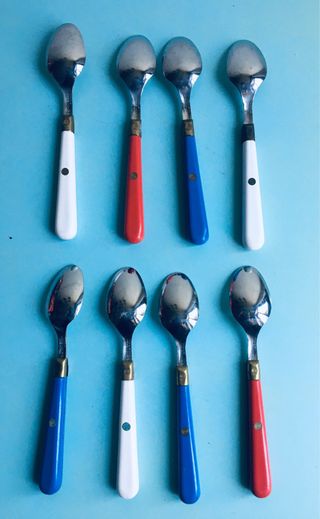 Set 6 cucchiaini 1960 vintage inox