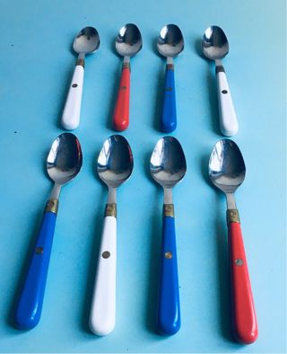 Set 6 cucchiaini 1960 vintage inox