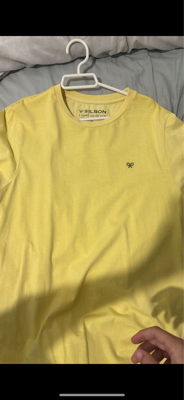 Camiseta silbon amarilla