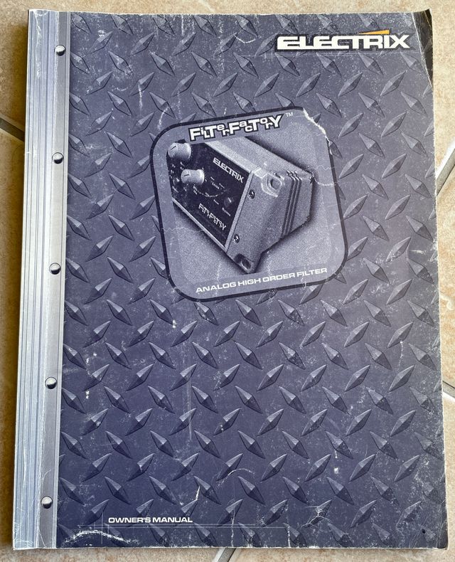 Manuale Electrix Filter Factory