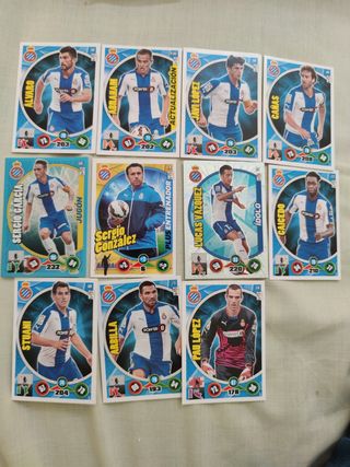 Cromos Adrenalyn Español varios años. 