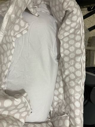 mini cuna madera y funda