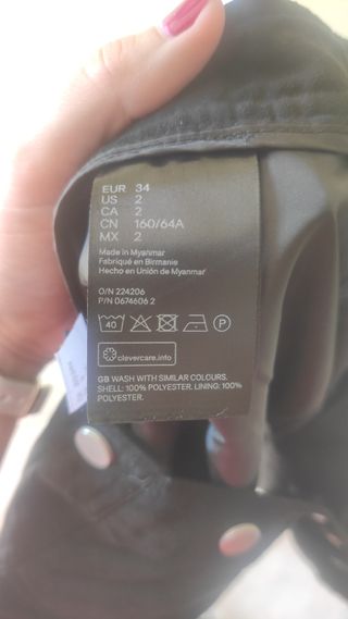 Gonna nera scamosciata