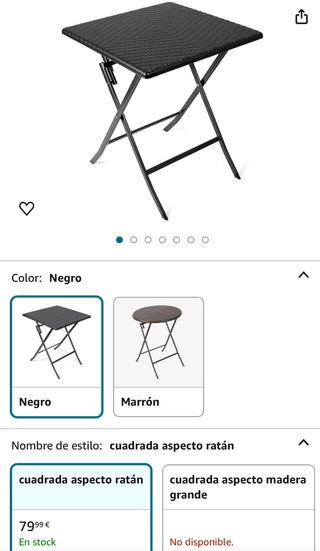 Mesa Auxiliar Plegable de Jardín Park Alley